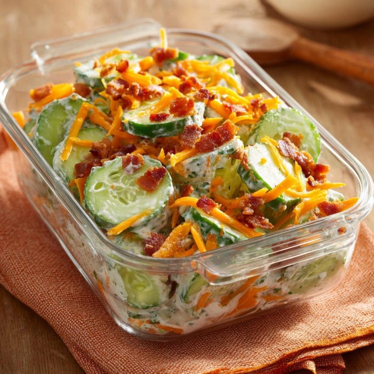 Creamy Cucumber Bacon Cheddar Salad: No More Soupy Surprises!