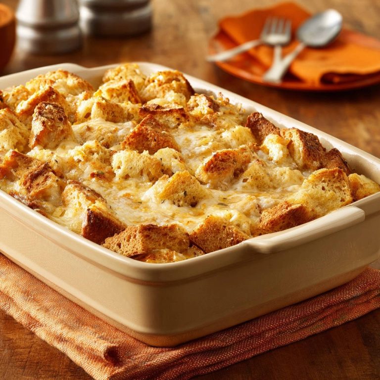 Savory Bread Pudding: Crispy Top, Moist Center Perfection