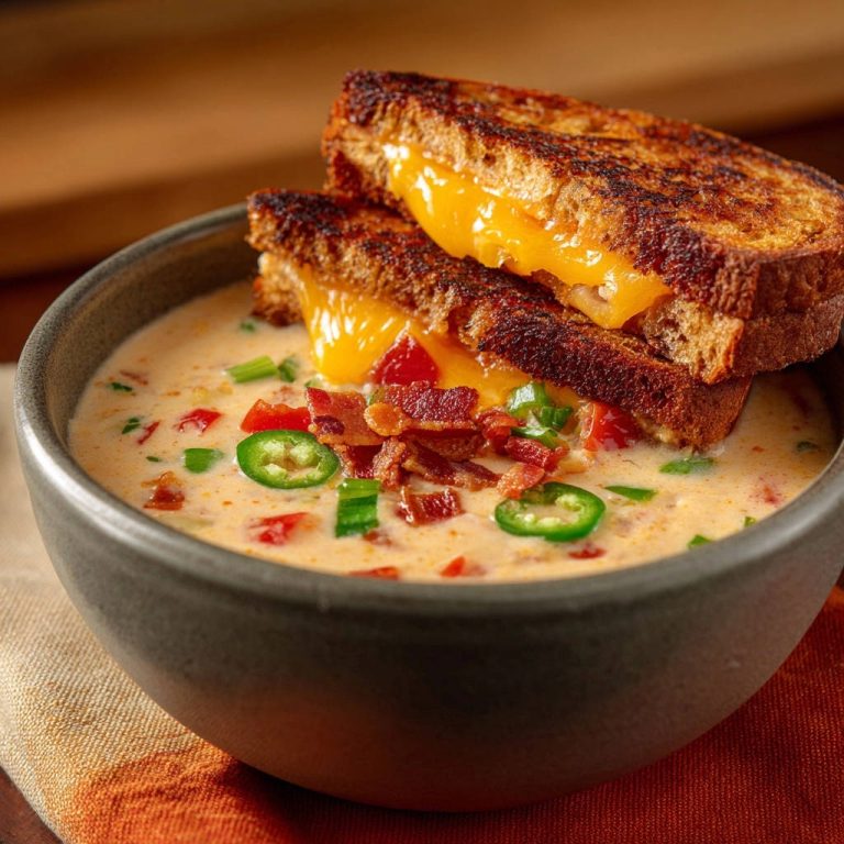 Spicy Cheesy Soup & Perfect Grilled Cheese: Flawlessly Gooey!