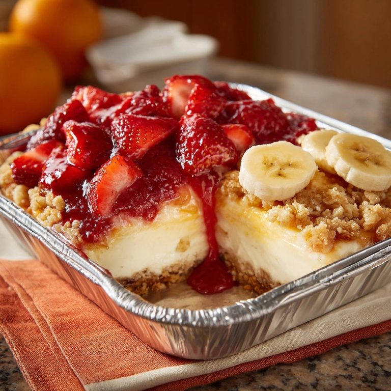 Creamy Strawberry Banana Cheesecake Bars: Silky Smooth & Easy!