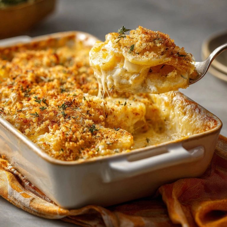 Cheesy Scalloped Potatoes: Velvety Cream, Crispy Topping
