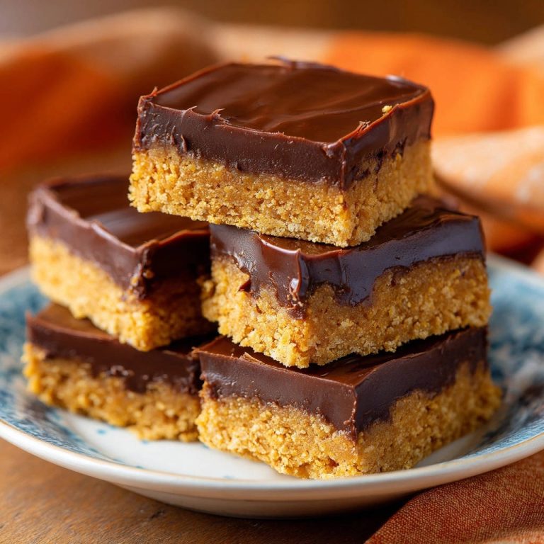 No-Bake Peanut Butter Chocolate Bars: Foolproof Fudgy Topping!