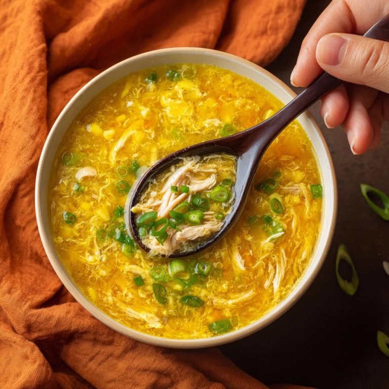 Restaurant-Style Chicken Corn Egg Drop Soup: Silky Ribbons Made Easy