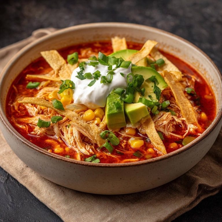 Savory Chicken Tortilla Soup: Crispy Strips Guaranteed!