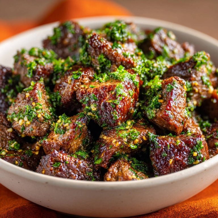 Seared Steak Bites with Herb Sauce: Perfectly Tender, Never Chewy